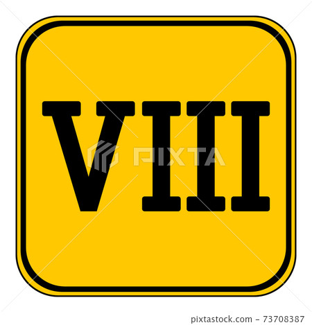 Roman numeral eight. Roman numeral eight. 73708387