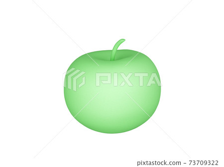 Green apple isolated on white, 3d render 73709322