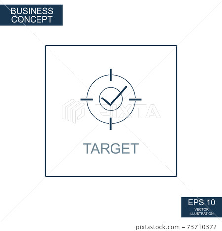 Business concept, web icon from thin lines. Target - Vector Business concept, web icon from thin lines. Target - Vector 73710372