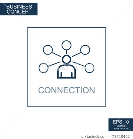 Business concept, web icon from thin lines.... - Stock Illustration ...