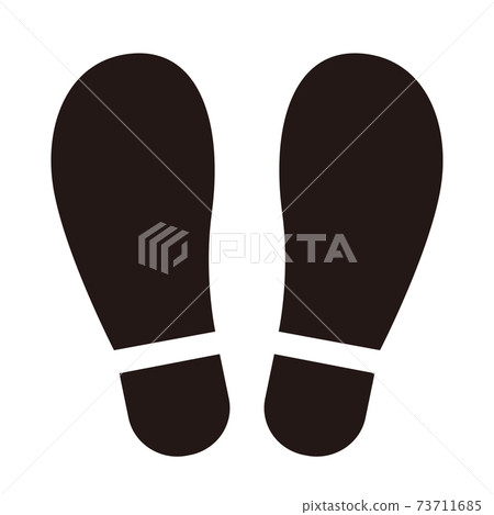 簡單的腳形圖標/單色 73711685