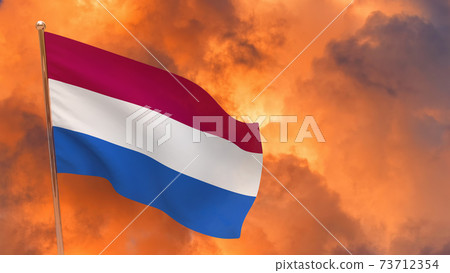 netherlands flag on pole netherlands flag on pole 73712354