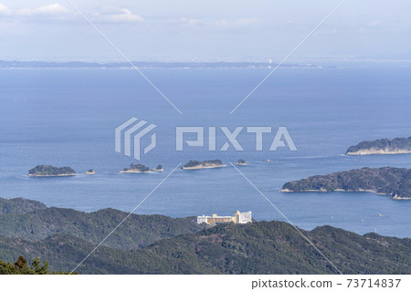 遠攝拍攝,從淺間山眺望台俯瞰伊勢灣和知多半島 遠攝拍攝,從淺間山眺望台俯瞰伊勢灣和知多半島 73714837