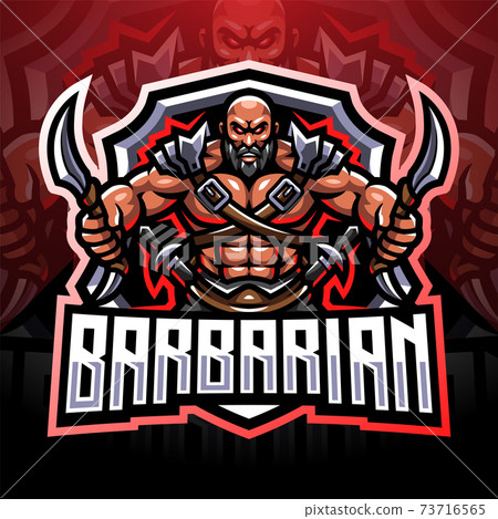 Barbarian esport mascot logo 73716565