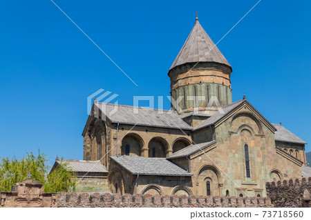 Svetitskhoveli Orthodox Cathedral (UNESCO World Heritage site) in Mtskheta, Georgia 73718560
