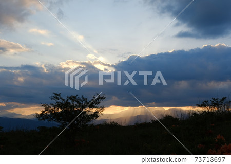 Takabotchi plateau dusk view Shiojiri City, Nagano Prefecture Takabotchi plateau dusk view Shiojiri City, Nagano Prefecture 73718697