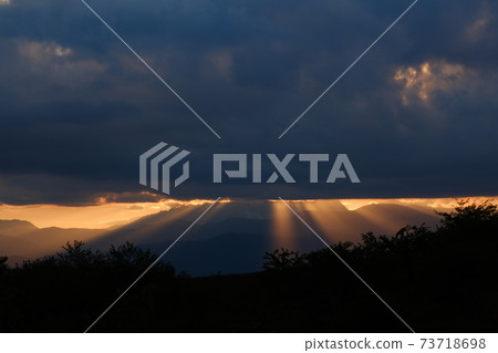 Takabotchi plateau dusk view Shiojiri City, Nagano Prefecture Takabotchi plateau dusk view Shiojiri City, Nagano Prefecture 73718698