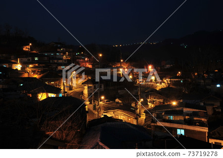 首爾城、城牆、夜景、順城路 73719278