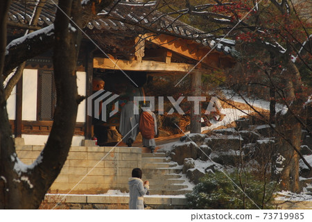 城北洞，吉生寺，佛教，雙城街，雪景。 73719985