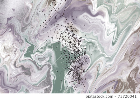 Pale purple and green agate imitation pattern. Simple marble liquid texture. 73720041
