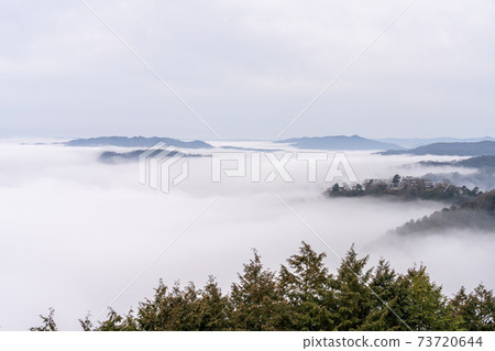 （岡山縣）高橋市比丘松山城天文台的雲海 73720644