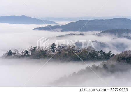 （岡山縣）高橋市比丘松山城天文台的雲海 73720663