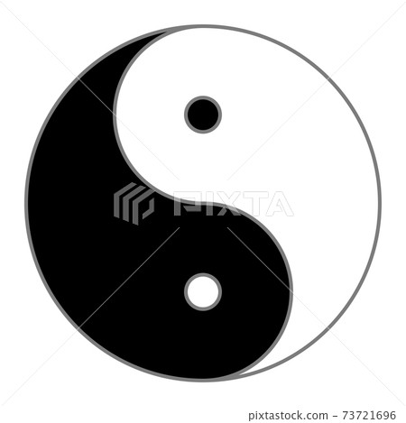 Taijitu Taionjin Taijitu Clockwise Illustration Vector 73721696