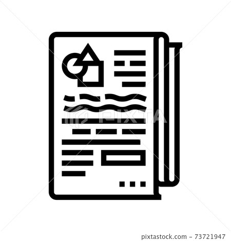 abstract report line icon vector illustration - Stock Illustration ...