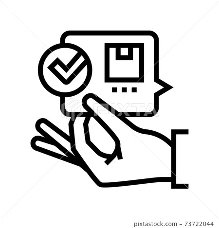order delivered accepted review line icon vector illustration order delivered accepted review line icon vector illustration 73722044