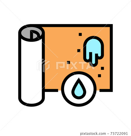 waterproof wallpaper color icon vector illustration waterproof wallpaper color icon vector illustration 73722091