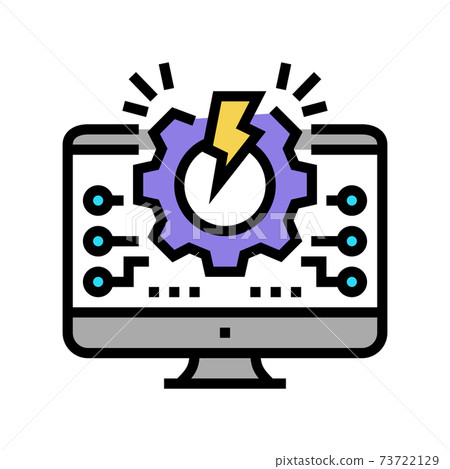 overload system color icon vector illustration overload system color icon vector illustration 73722129