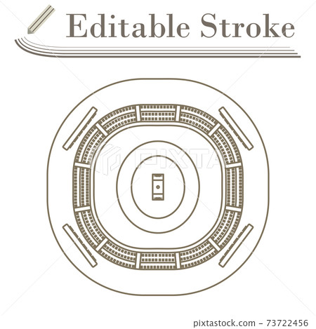 Cricket Stadium Icon 73722456