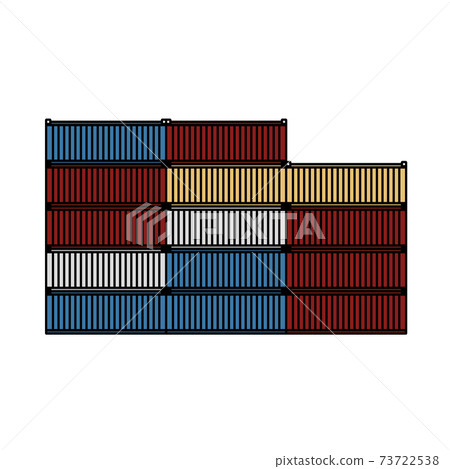 Container Stack Icon - Stock Illustration [73722538] - PIXTA