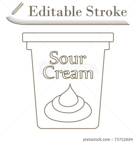 Sour Cream Icon 73722684