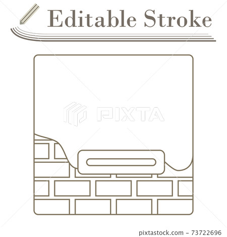 Icon Of Plastered Brick Wall Icon Of Plastered Brick Wall 73722696