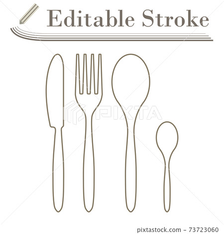Silverware Set Icon - Stock Illustration [73723060] - PIXTA