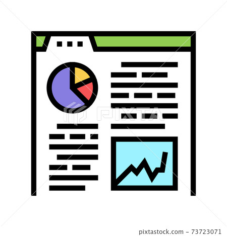 analytics report color icon vector illustration analytics report color icon vector illustration 73723071