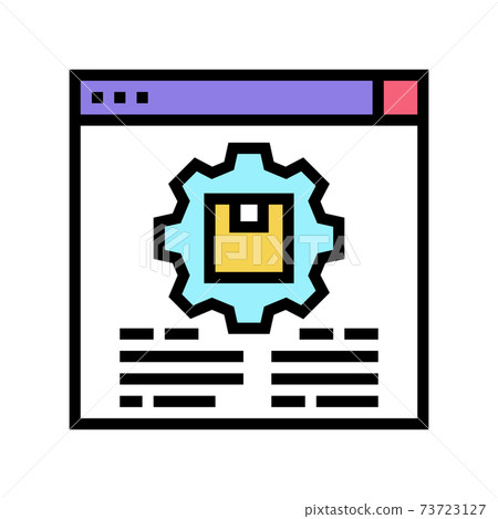 working process review color icon vector... - Stock Illustration ...