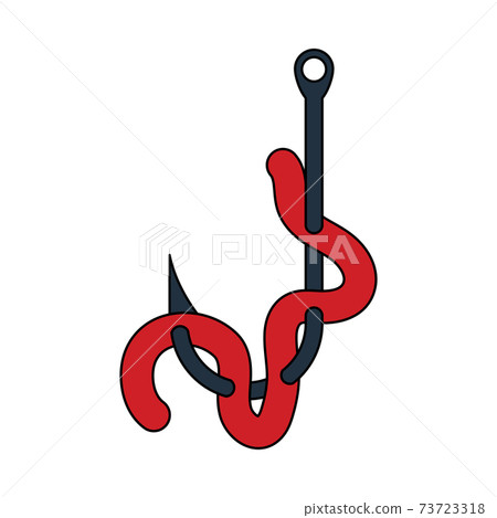Icon Of Worm On Hook Icon Of Worm On Hook 73723318