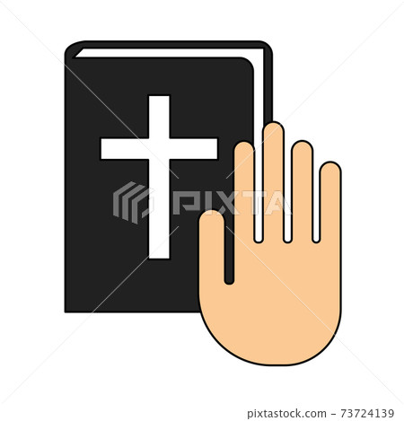 Hand On Bible Icon Hand On Bible Icon 73724139