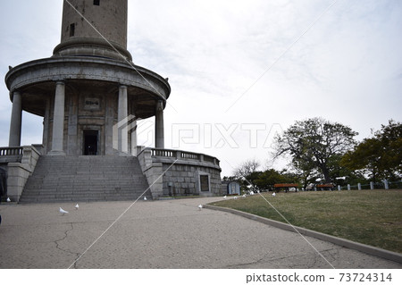 Lvshunkou seen from the former Shiratamayama ossuary shrine 73724314