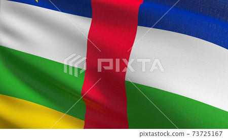 Flag of Central African Republic flag. 3D... - Stock Illustration ...