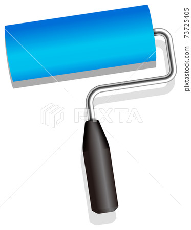 Paint / Ink Roller Vector Illustration / Blue 73725405