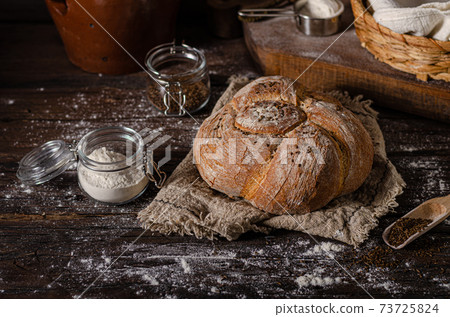 Homemade rustic bread 73725824