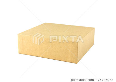 Box of cardboard on white background. Brown box of cardboard isolated on white background. Box of cardboard on white background. Brown box of cardboard isolated on white background. 73726078
