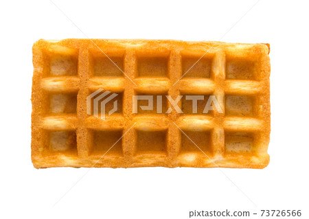 Soft waffles with a filling. Wafers with cream filling on white background. Top view. Soft waffles with a filling. Wafers with cream filling on white background. Top view. 73726566