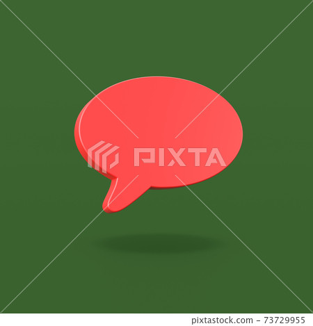 Speech Bubble Shape on Green Background - Stock Illustration [73729955 ...