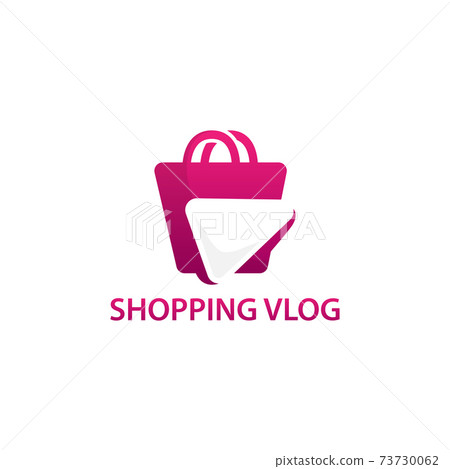 Image Details IST_15344_298934 - Vlog logo. Flat illustration of vlog  vector logo for web design. Vlog logo, flat style