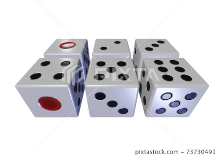 Dice (1 to 6 rows: transparent material) 73730491
