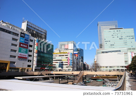 Building area around the west exit in front of Sendai station 73731961