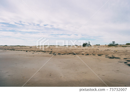 Lonely beach in the delta del ebro, tarragona, spain. Lonely beach in the delta del ebro, tarragona, spain. 73732007