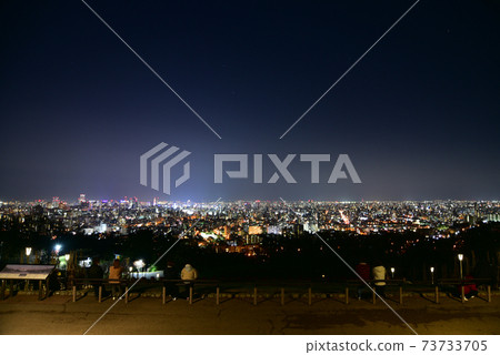 Night view of Sapporo from Asahiyama Memorial Park 73733705
