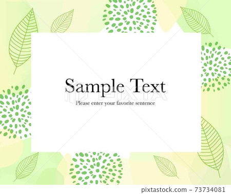 葉框設計素材 葉框設計素材 73734081