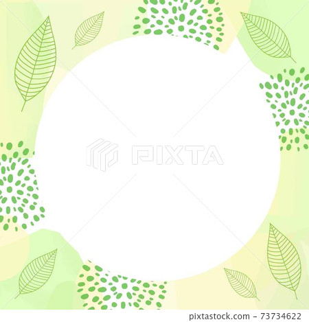 Leaf vector illustration frame (square) 73734622