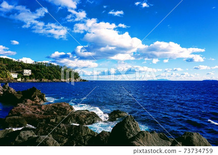 Rocky area on Manazuru Takaura coast 73734759