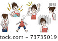 Tired housewife illustration set 73735019