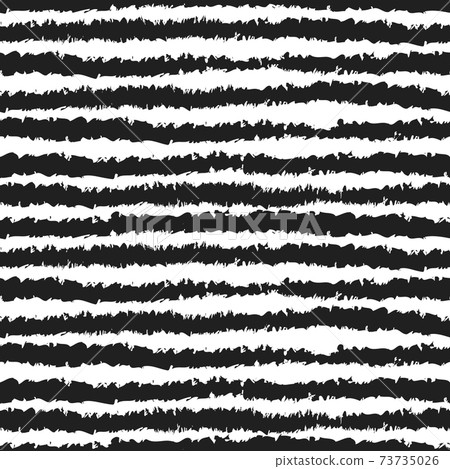 Hand drawn black art brush striped seamless... - Stock Illustration ...