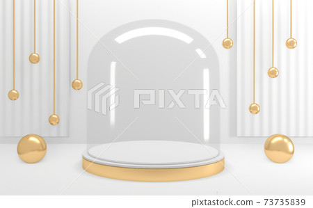 white podium on background abstract minimal style. 3D rendering 73735839