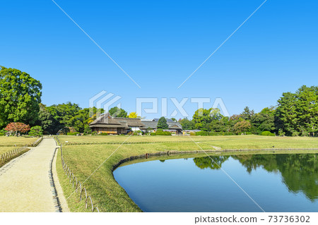 岡山縣岡山市,岡山後樂園天氣晴朗 岡山縣岡山市,岡山後樂園天氣晴朗 73736302
