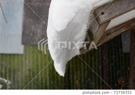 Snow lying on the roof Snow lying on the roof 73736352